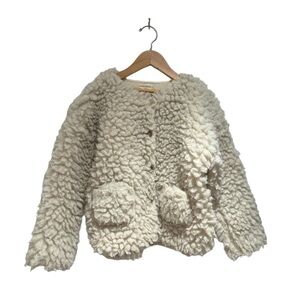 PIUPIUCHICK linen lined teddy jacket - size 10